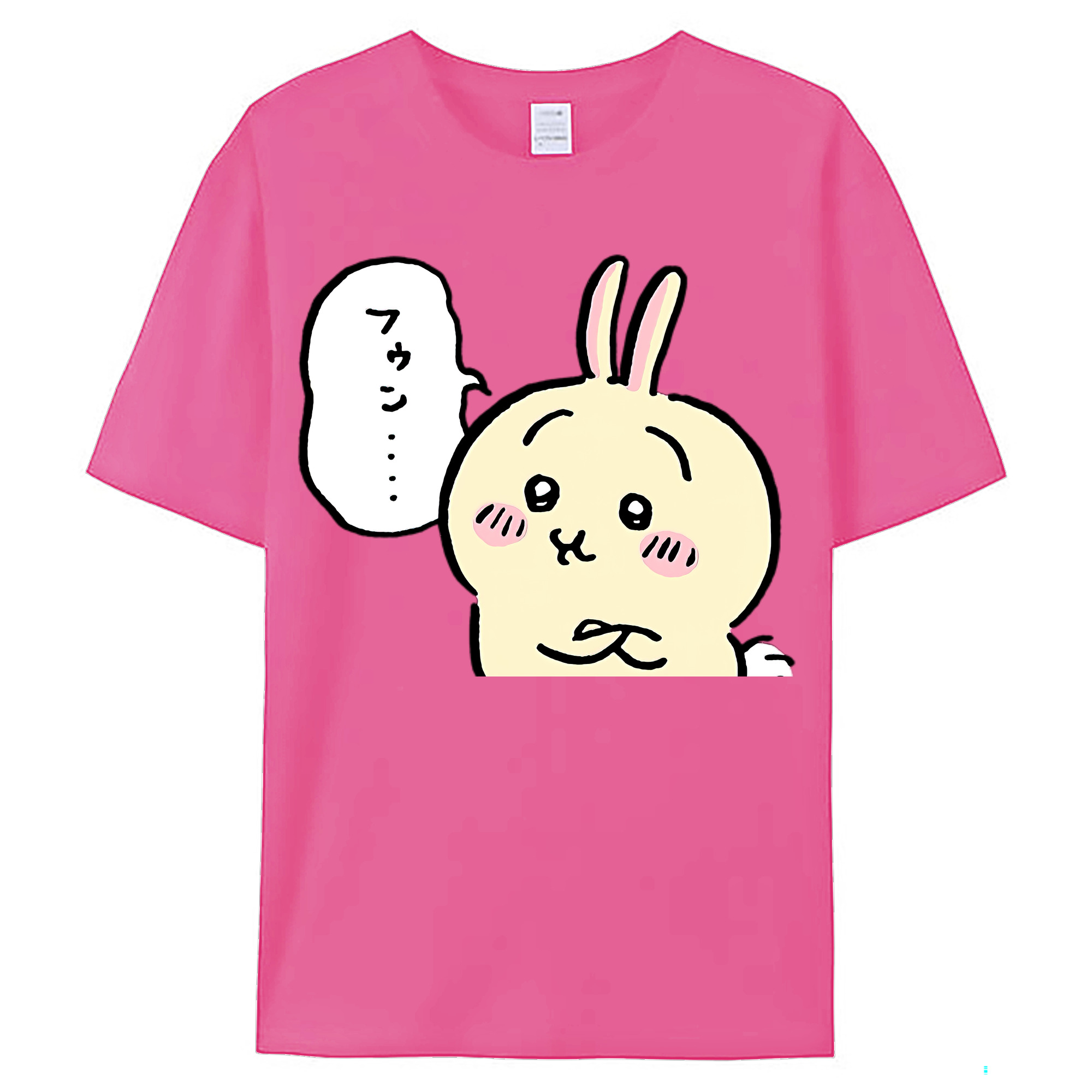 （画像用） ちいかわ うさぎ Chii-kawa usagi レディースカジュアルプリントTシャツ（綿100％）